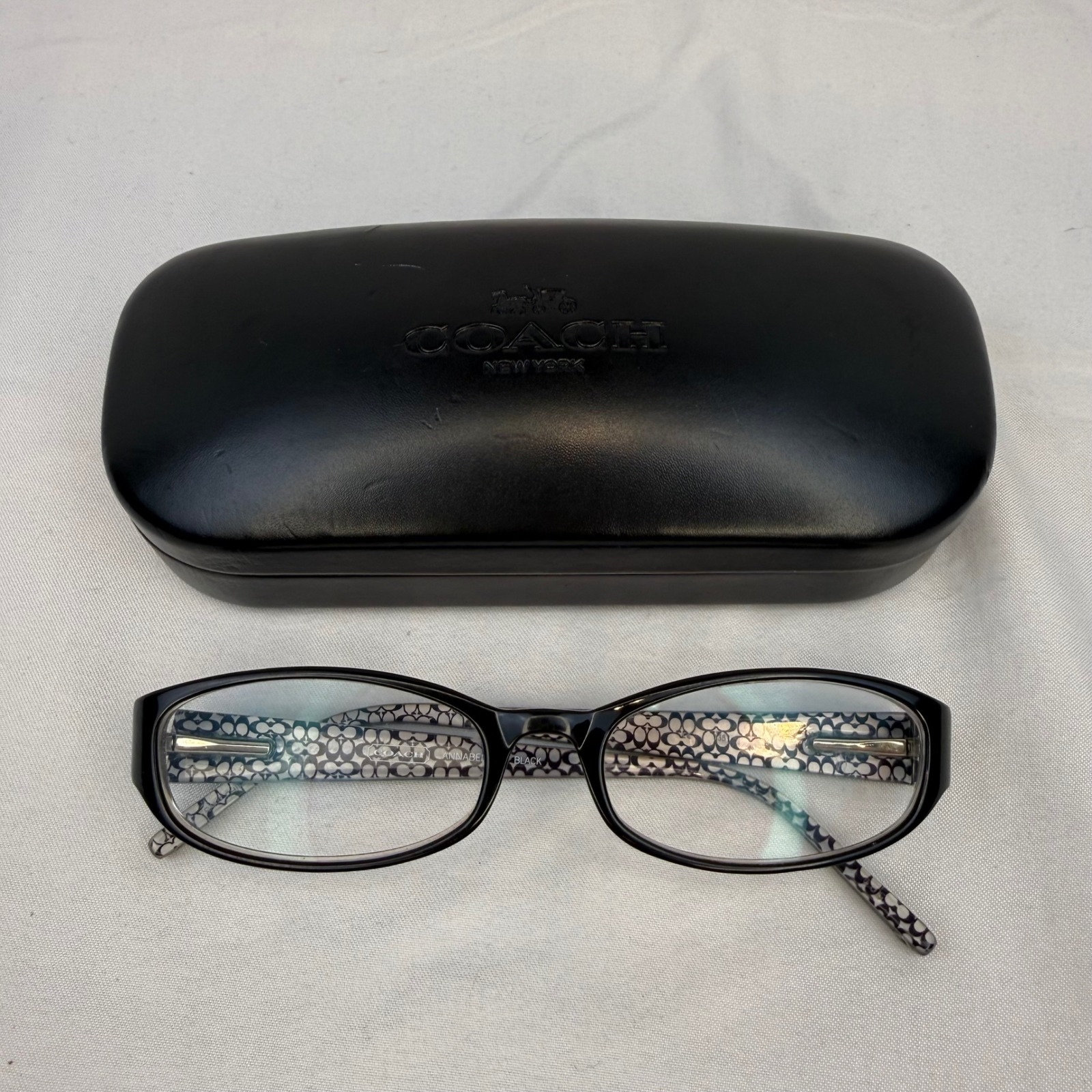 Coach Annabel 530 Black Eyeglasses Frames With Dragonfly Rhinestones And Case